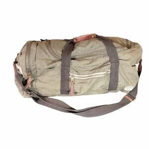 Steve Madden Canvas Duffel Bag Olive Green Travel Weekender Gym Tote